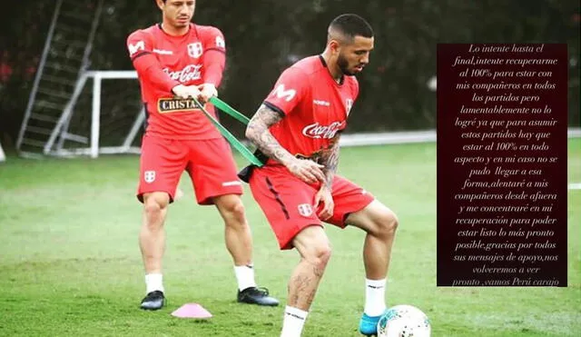 Sergio Peña no podrá estar ante Brasil por las Eliminatorias Qatar 2022. Fotos: Instagram Sergio Peña
