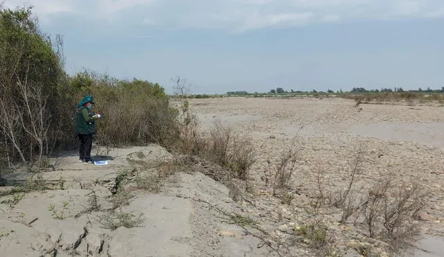 Personal capacitado identifica lugares para colocar hitos en el río Chicama. Foto: difusión