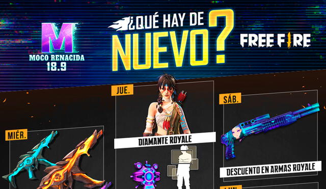 La nueva agenda semanal de Free Fire está disponible para todos los usuarios de iOS y Android. Foto: Garena