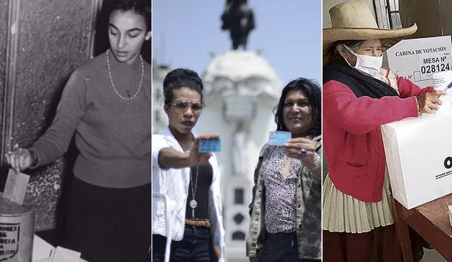 En 1955, durante el gobierno dictatorial de Manuel A. Odría, se concedió el derecho al sufragio a las mujeres mayores de 21 años que supieran leer y escribir. Foto: composición/El Peruano/La República