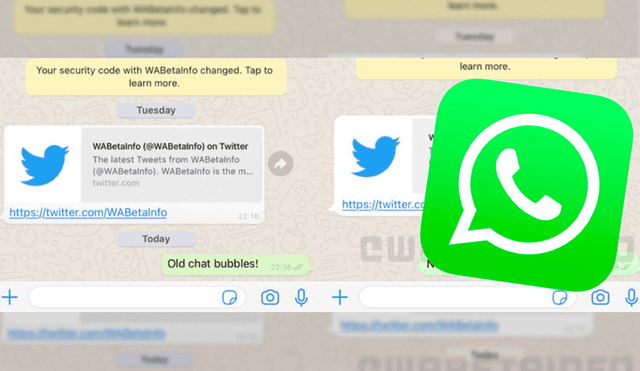 Los cambios de diseño están disponibles en iOS y en la versión beta de WhatsApp. Foto: composición/La República