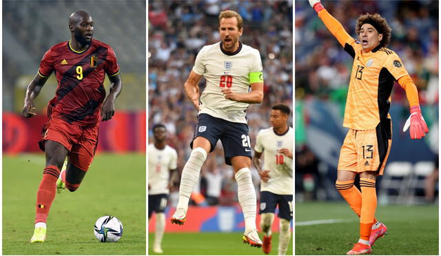 Romelu Lukaku, Harry Kane y Memo Ochoa lucirán su fútbol en las Eliminatorias Qatar 2022. Foto: AFP