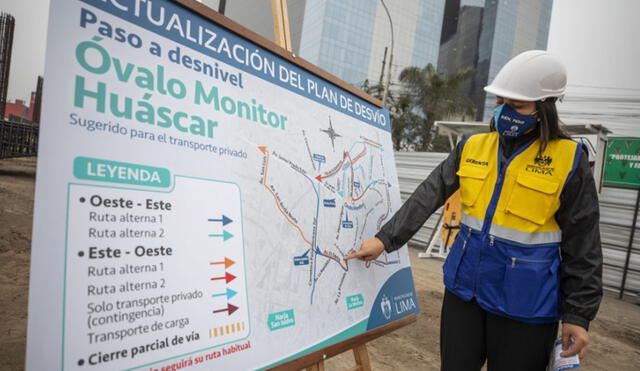 La obra aliviará en un 85% la carga vehicular en el Óvalo Monitor Huáscar. Foto: MML