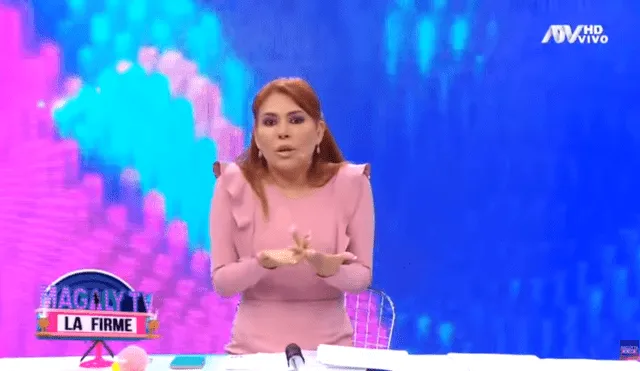 Magaly Medina comenta acerca de la pedida de mano de Melissa Klug y Jesús Barco en su programa. Foto: Canal de YouTube Magaly TV la firme