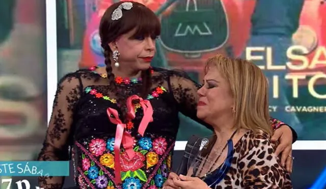 Nancy Cavagnari visitó el set del programa conducido por Ernesto Pimentel y recordó sus años en la TV. Foto: captura de América TV