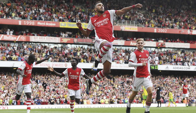 Aubameyang ha anotado el primer y único gol del Arsenal en la Premier League 2021-22. Foto: SportsCenter