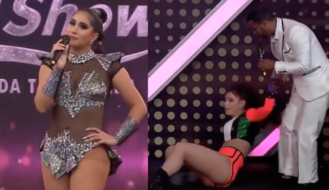 La bailarina colombiana se burló de la descomposición que tuvo su compañera en la primera gala. Foto: captura de América TV