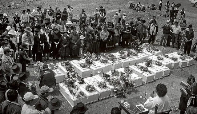 Justicia Pendiente. El 16 de julio de 1984, Sendero Luminoso asesinó a 117 comuneros en Soras (Ayacucho) y la justicia no terminó de sentenciar a Guzmán. Foto: difusión