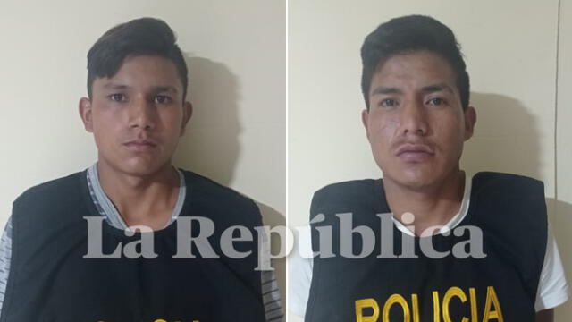 Ayacucho. Jhon Arotoma y Raúl Lunasco son investigados por secuestro y extorsión. Foto: PNP
