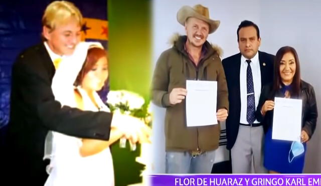 ‘Flor de Huaraz’ y el ‘Gringo Karl’ fueron pareja durante nueve años. Foto: capturas ATV