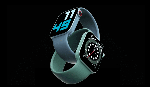 El Apple Watch Series 7 viene con una pantalla mucho más amplia. Foto: Apple