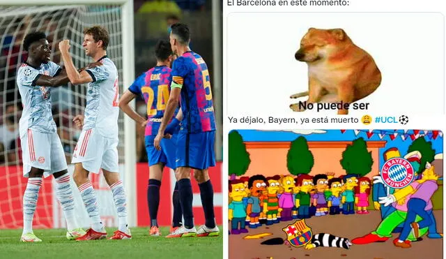 Revisa aquí los mejores memes del Bayern Munich 3-0 Barcelona. Foto: composición/EFE/Twitter