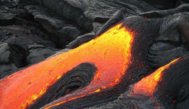 Flujo de lava basáltica. Foto: Universidad de Queensland