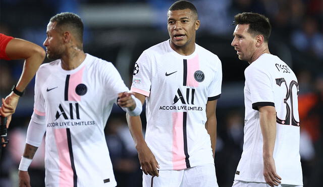 Messi, Neymar y Mbappé jugaron por primera vez juntos en este encuentro. Foto: AFP