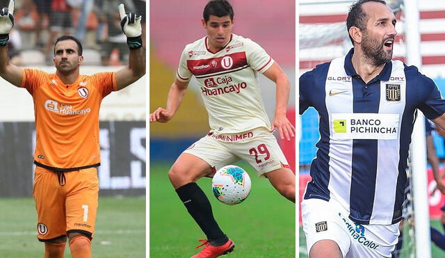 José Carvallo,  Aldo Corzo y Hernán Barcos son referentes de sus equipos en esta temporada. Foto: Liga1.