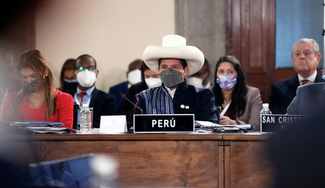 Pedro Castillo dio una ponencia en la VI Cumbre de la Celac en México. Foto: Presidencia