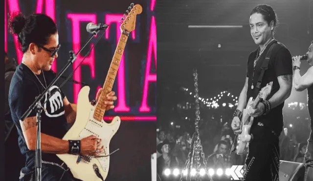 El guitarrista Chris Pérez sigue tocando como sus inicios con la reina del tax-mex. Foto: Instagram de Chris Pérez.