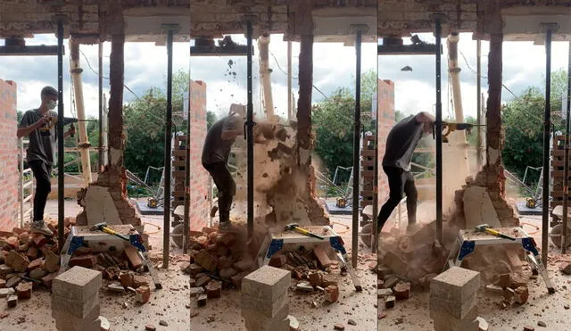 El joven se encontraba ayudando a su padrastro en un proyecto de demolición. Foto: captura de YouTube