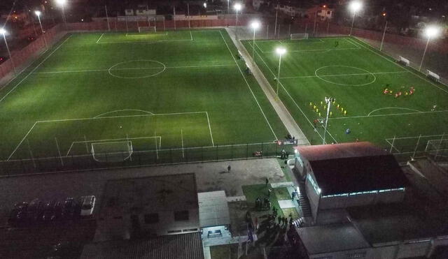 Impresionante toma aérea de los campos deportivos de la Videnita de Chiclayo. Foto: Clinton Medina