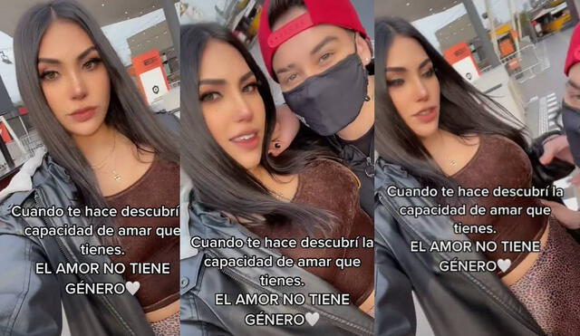 Lesly Reyna le demuestra su amor a su novio transgénero. Foto: composición/ Tiktok