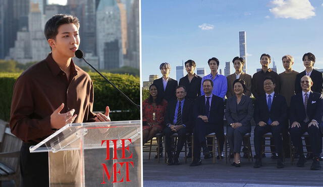 RM (Namjoon) de BTS habló sobre su compromiso a la difusión del arte coreano. Foto: composición/MET/NY