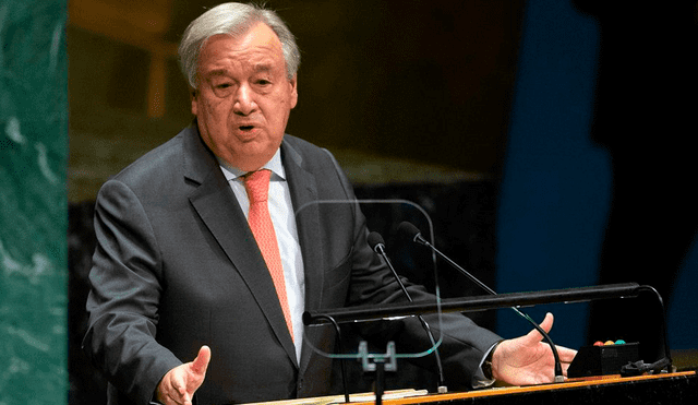 António Guterres sostuvo que la pandemia y la crisis climática han sacado a relucir muchos de los grandes problemas globales. Foto: AFP