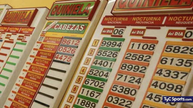 Quiniela de hoy. Resultados lotería nacional y provincial. Foto: TyC Sports