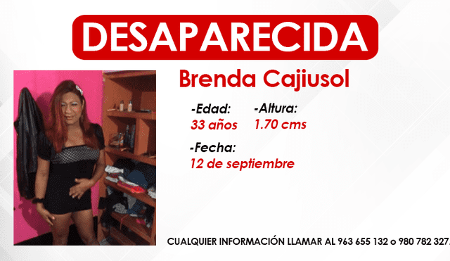 Brenda Cajiusol se encuentra desaparecida casi dos semanas. Foto: composición/La República