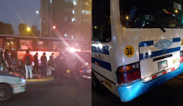 Según testigos, el conductor del vehículo se habría pasado la luz roja. Foto: WhatsApp La República