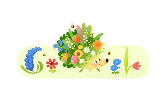 Nuevo doodle primaveral de Google. Foto: captura de Google