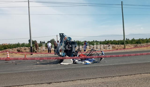 El mototaxi chocó con un vehículo de carga ancha. Foto: La República