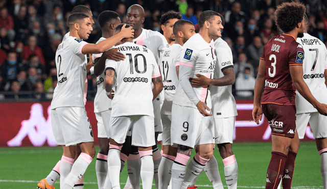 PSG superó al Metz 2-1 por la fecha 7 de la Ligue 1. Foto: AFP