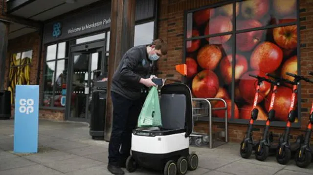 Robots repartidores podrían llegar a ser 500. Foto: AFP