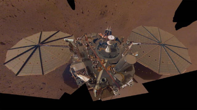 Autofoto de la misión InSight. Foto: NASA