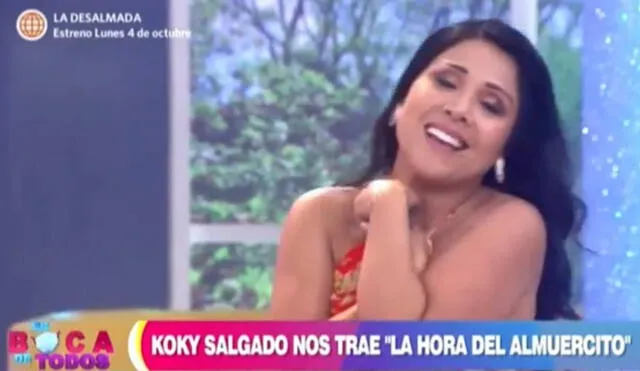 Tula Rodríguez se conmueve en En boca de todos. Foto: captura de América TV