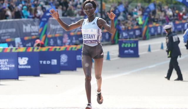 Mary Keitany comenzó las pruebas de fondo tras el nacimiento de su primer hijo en 2008. Foto: AFP/Timothy A. Clary/AFP