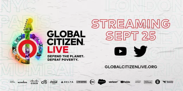 Global Citizen Live 2021, el evento tendrá una duración de 24 horas y contará con actuaciones que se llevarán a cabo en distintas partes del mundo. Foto: difusión