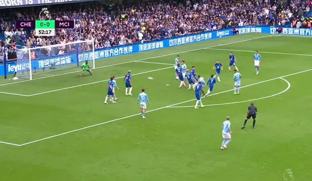 Chelsea vs. Manchester City: Gabriel Jesús anotó el 1-0. Foto: captura ESPN