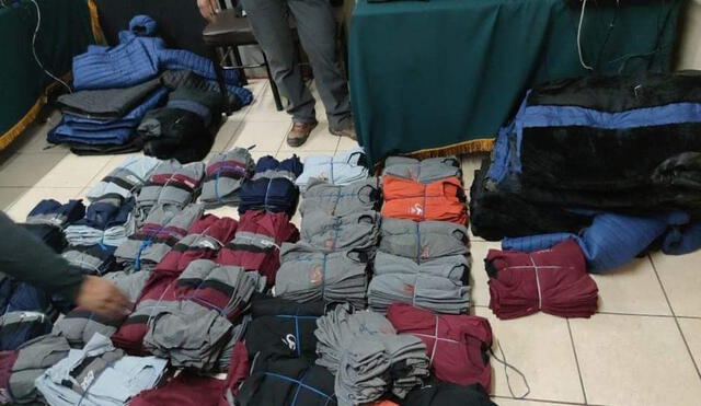 Las prendas fueron trasladadas al Complejo Policial Santa Rosa. Foto: PNP