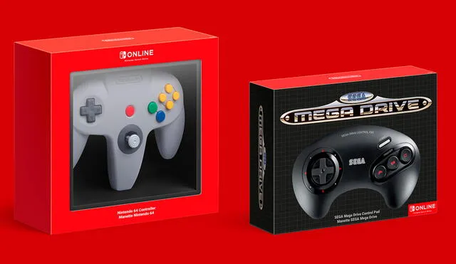 Los mandos de Nintendo 64 y Sega Mega Drive para Nintendo Switch se pondrán a la venta en octubre y cada uno costará 49,99 dólares. Foto: Nintendo