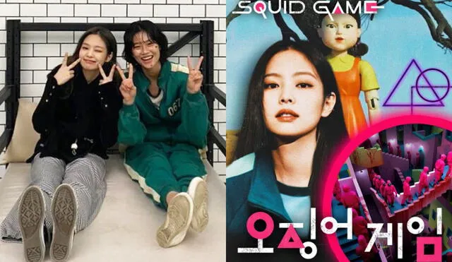 La ídolo del K-pop Jennie fue agradecida de manera especial al final del drama y recibió mercancía original de Netflix. Foto: composición @hoooooyeony/CYBERJLNS