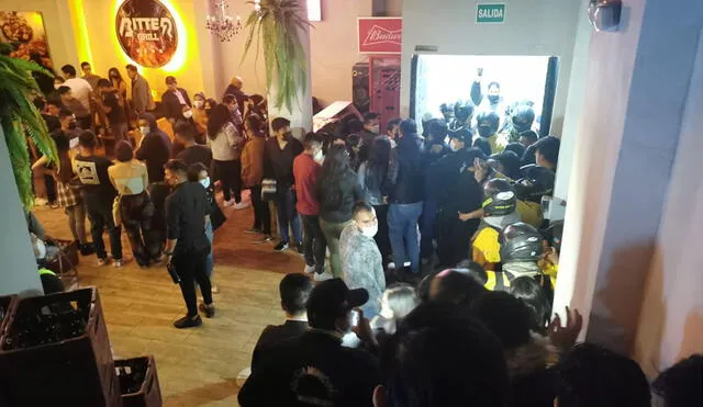 Decenas de personas se encontraban en la discoteca, sin guardar ninguna medida para prevenir la COVID-19. Foto: Municipalidad de Mariscal Nieto