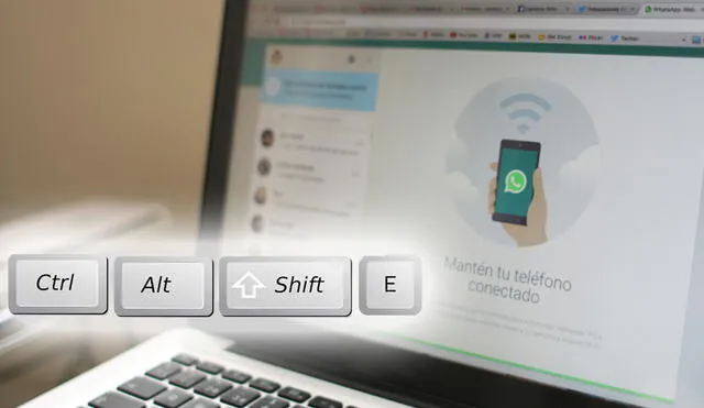 Este atajo de teclado solo funciona en WhatsApp web. Foto: Xataka