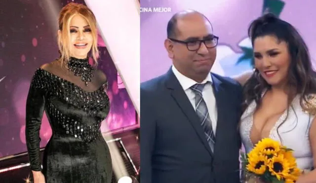 Gisela Valcárcel felicita a Lady Guillén y Christiam Uribe por su compromiso. Foto: GV Producciones/ América TV