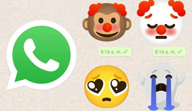 Así lucen los emojis gigantes de Gboard en WhatsApp. Foto: La República