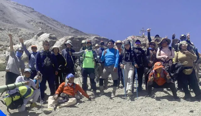Grupo de montañistas utilizó antigua ruta de ascenso al Misti. Foto: Municipalidad de Miraflores