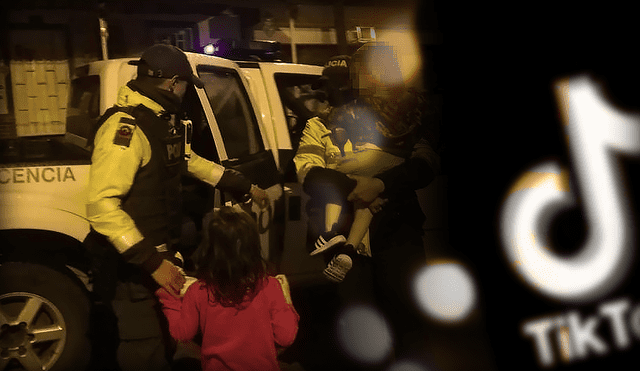 Dos niñas fueron vistas deambulando por la madrugada en una calle de Corrientes, querían cumplir un reto de TikTok. Foto: referencial-composición/Policía de Ibagué