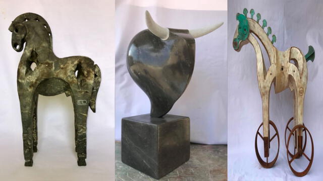 Esculturas que se expondrá en el Centro Cultural Ochocalo de Chiclayo. Foto: C.C. Ochocalo