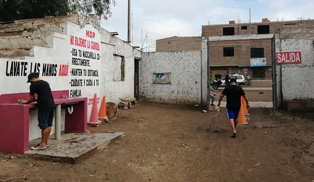 En el mercado temporal del estadio de Pomalca se exigirá carné de vacunación para ingresar. Foto: Municipalidad Distrital de Pomalca.