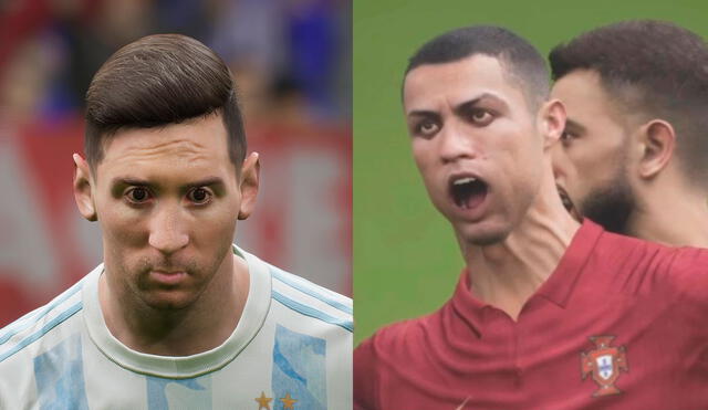 Los aspectos de Lionel Messi y Cristiano Ronaldo en el nuevo juego de Konami provocaron burlas y memes. Foto: composición/Twitter